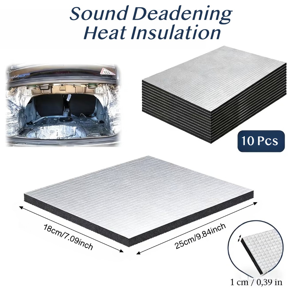 Car Audio Sound Deadening Mat - 10 SZTUK Mata wygłuszająca do samochodu