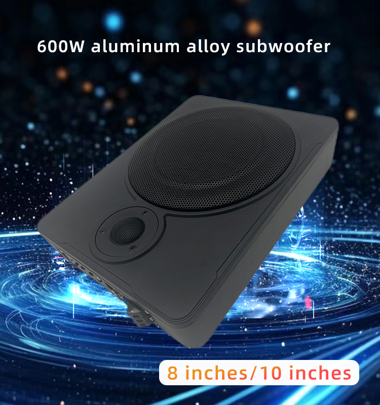 Under Seat Subwoofer Slim 8 Inch - Cienki subwoofer samochodowy 12V 8/10 cali