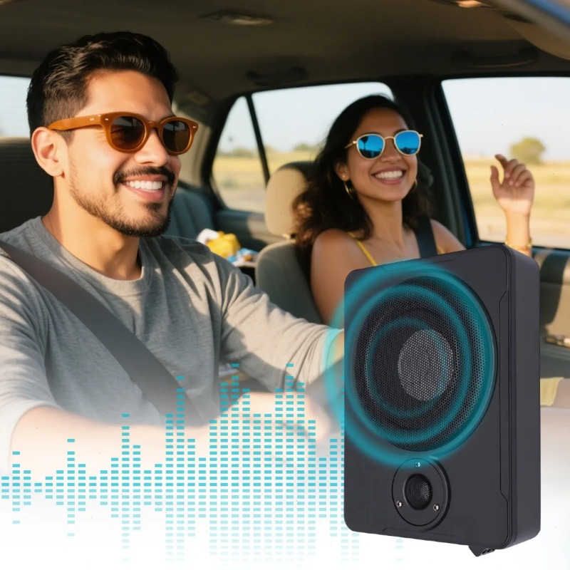 Under Seat Subwoofer Slim 8 Inch - Subwoofer samochodowy, do SEAT Active, 600W,