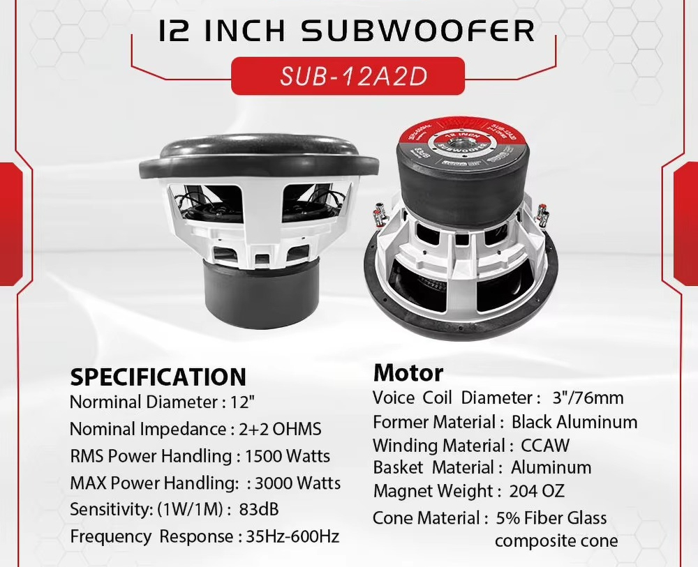 12-calowy subwoofer samochodow – Car Subwoofer 12 Inch 1500W recenzja i cena