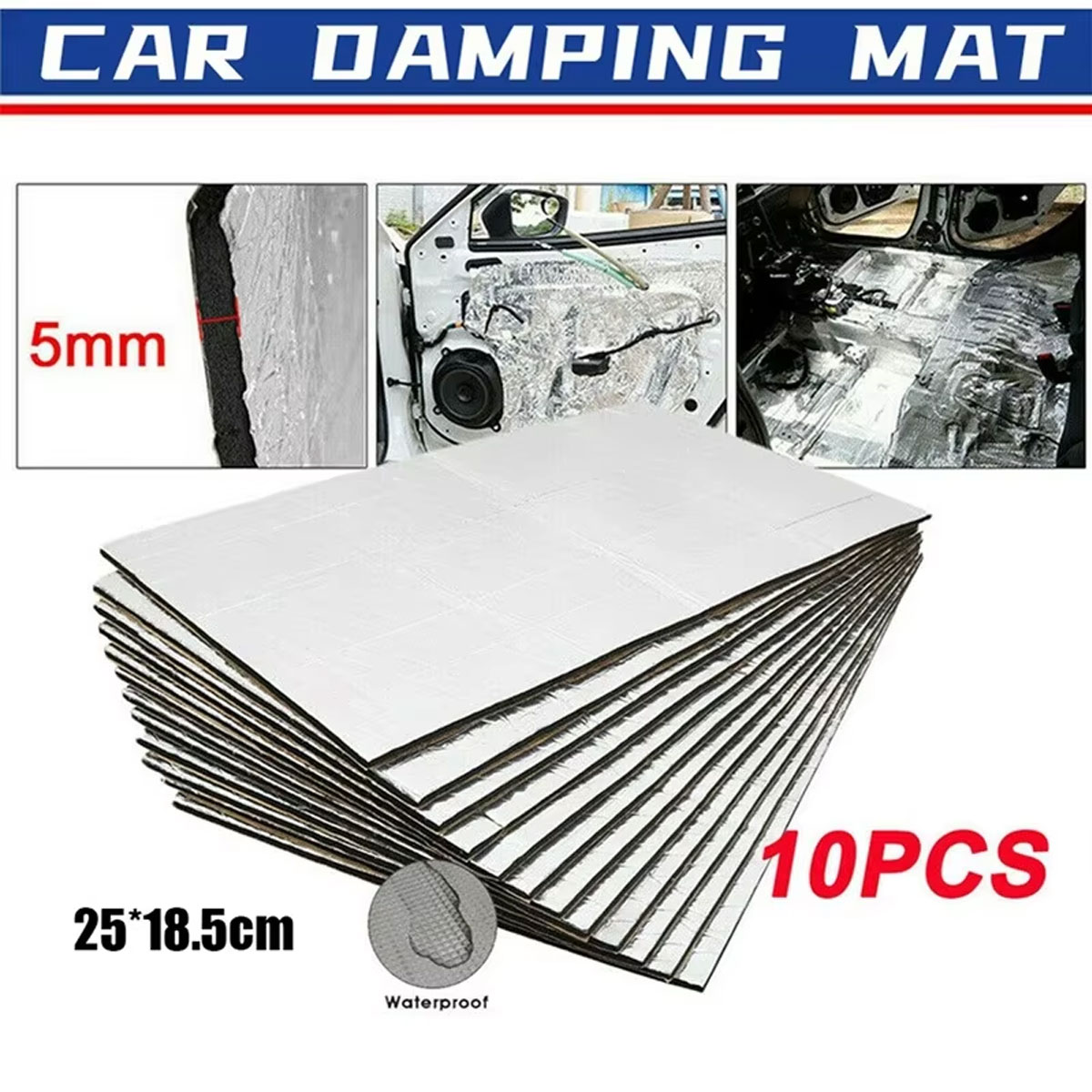 10 szt. Mata wygłuszająca i te – Car Audio Sound Deadening Mat recenzja i cena