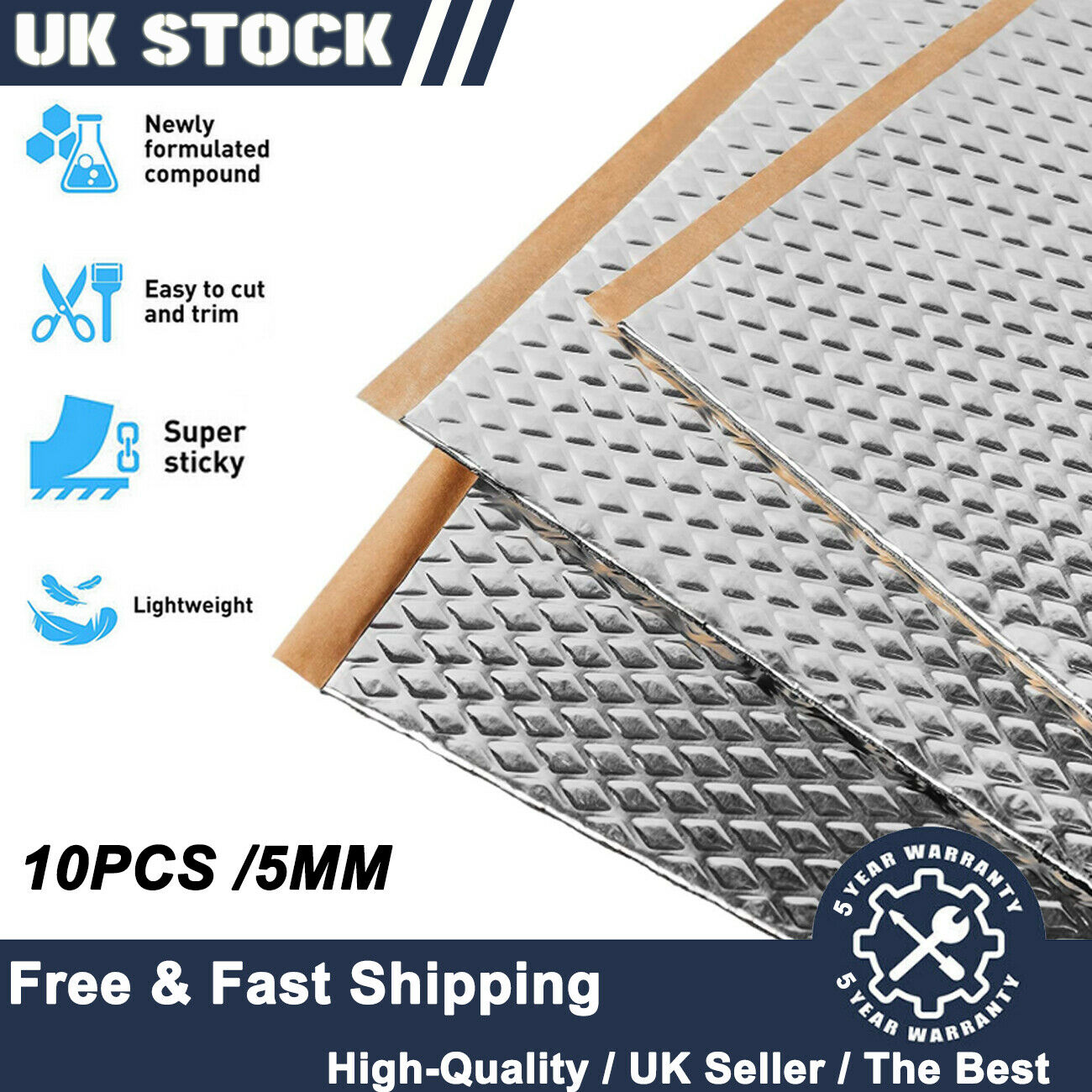 50 szt. 5MM mata wygłuszająca  – Car Audio Sound Deadening Mat recenzja i cena